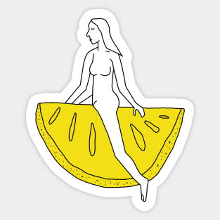 Fish and lemon Sticker